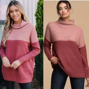 Cloth Pink Oversized Knit Sweater Size Xlarge